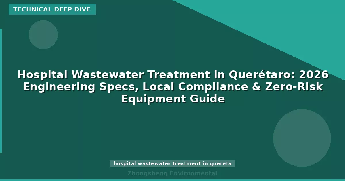 Hospital Wastewater Treatment in Querétaro: 2026 Engineering Specs, Local Compliance & Zero-Risk Equipment Guide