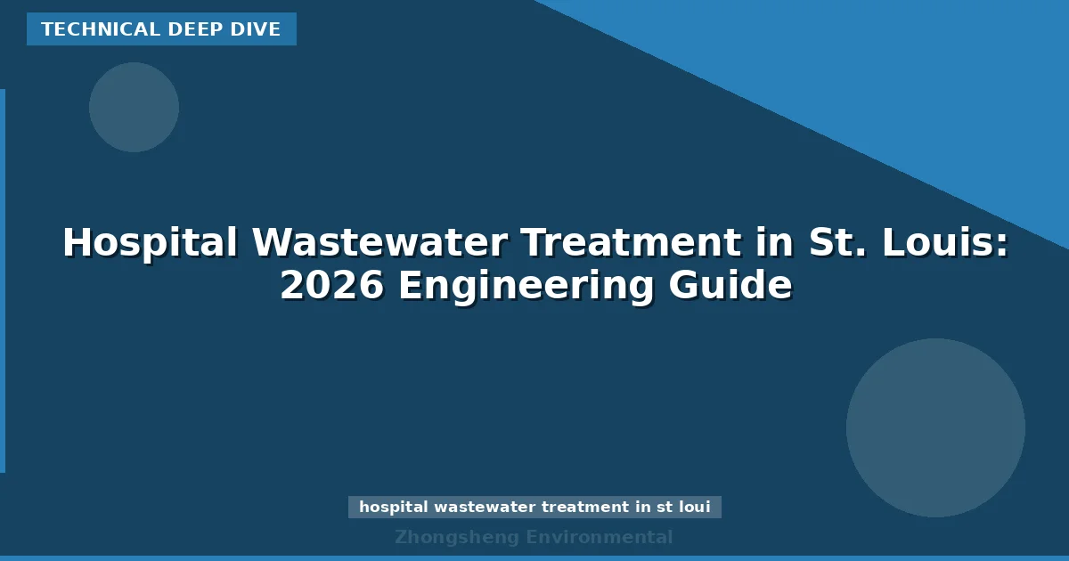 Hospital Wastewater Treatment in St. Louis: 2026 Engineering Guide