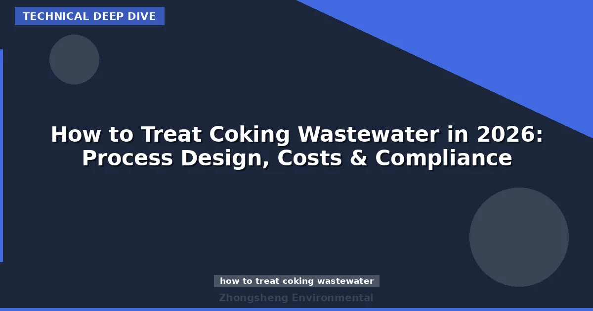 How to Treat Coking Wastewater in 2026: Process Design, Costs & Compliance