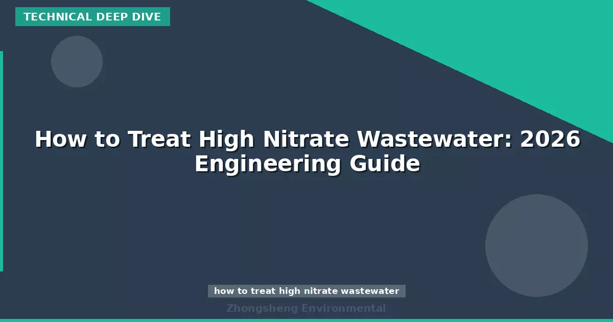 How to Treat High Nitrate Wastewater: 2026 Engineering Guide
