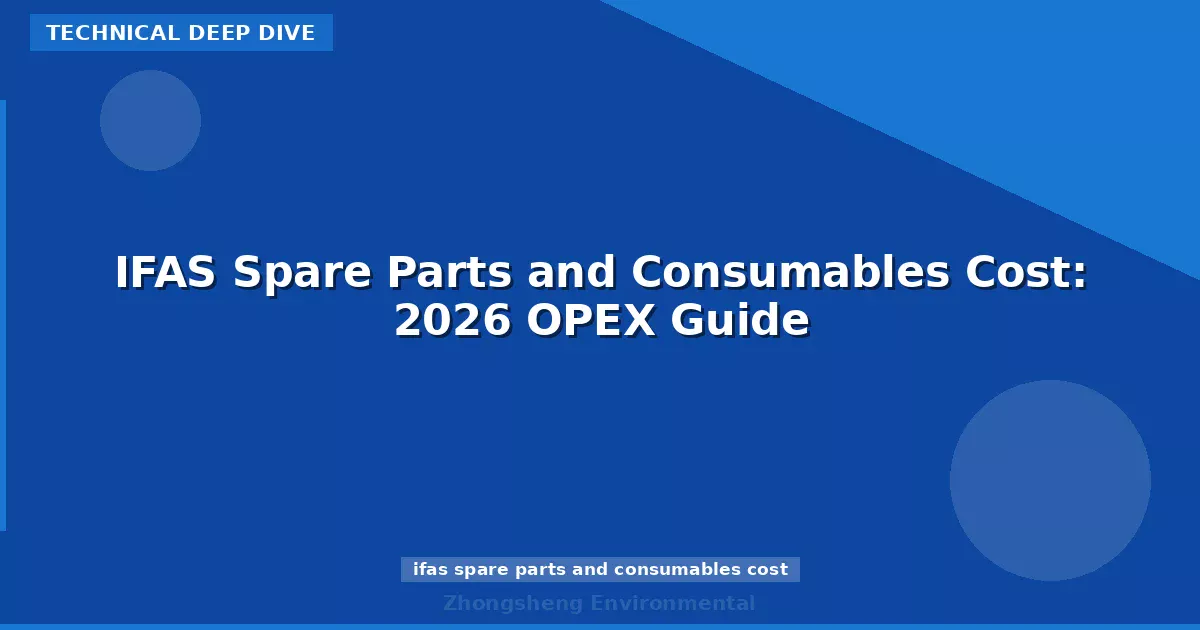 IFAS Spare Parts and Consumables Cost: 2026 OPEX Guide