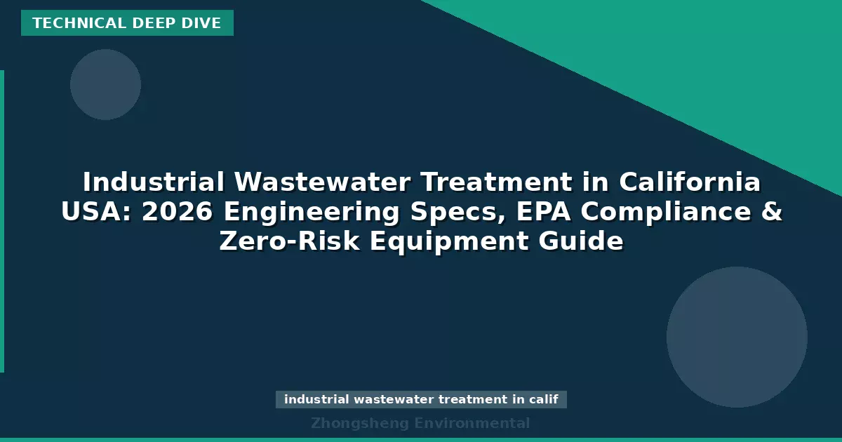 Industrial Wastewater Treatment in California USA: 2026 Engineering Specs, EPA Compliance & Zero-Risk Equipment Guide