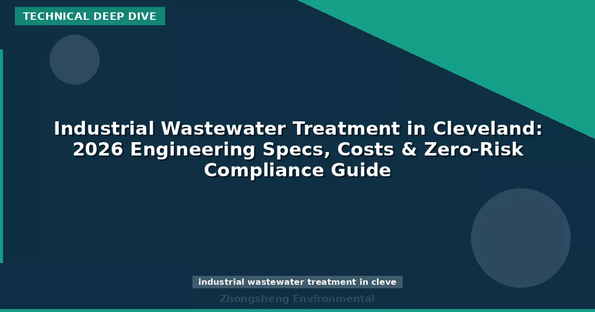 Industrial Wastewater Treatment in Cleveland: 2026 Engineering Specs, Costs & Zero-Risk Compliance Guide