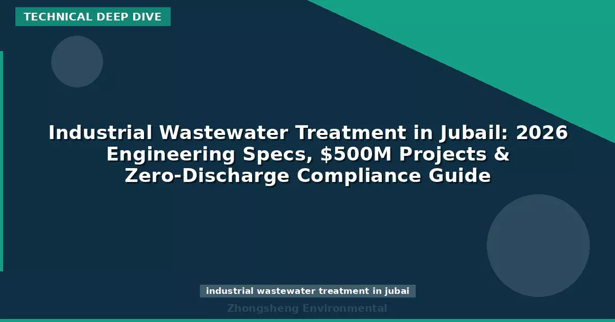 Industrial Wastewater Treatment in Jubail: 2026 Engineering Specs, $500M Projects & Zero-Discharge Compliance Guide