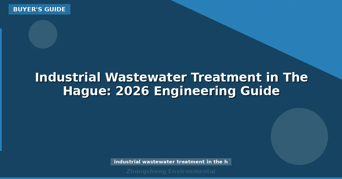 Industrial Wastewater Treatment in The Hague: 2026 Engineering Guide