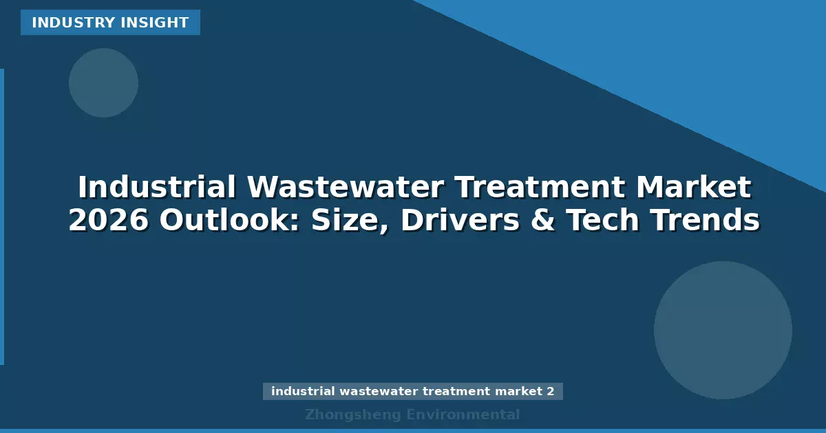 Industrial Wastewater Treatment Market 2026 Outlook: Size, Drivers & Tech Trends