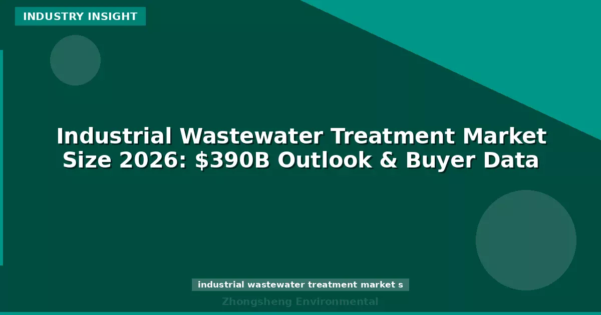 Industrial Wastewater Treatment Market Size 2026: $390B Outlook & Buyer Data
