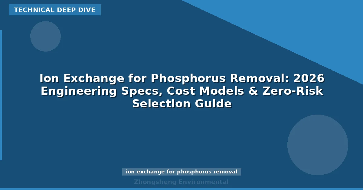 Ion Exchange for Phosphorus Removal: 2026 Engineering Specs, Cost Models & Zero-Risk Selection Guide
