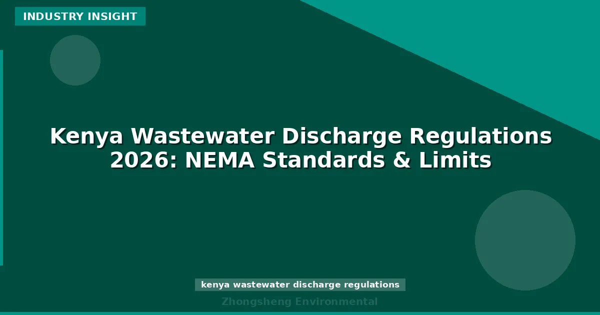 Kenya Wastewater Discharge Regulations 2026: NEMA Standards & Limits
