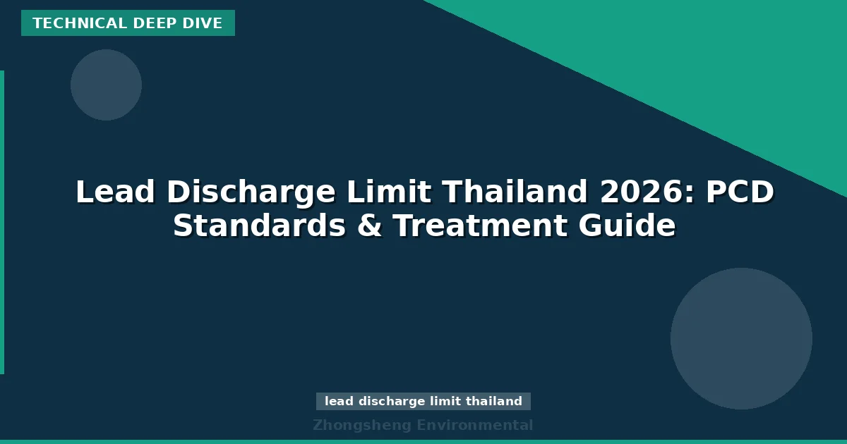 Lead Discharge Limit Thailand 2026: PCD Standards & Treatment Guide