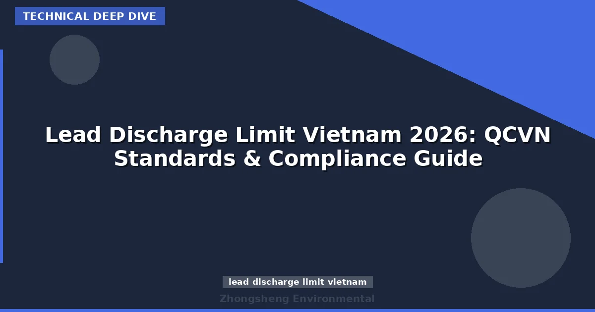 Lead Discharge Limit Vietnam 2026: QCVN Standards & Compliance Guide