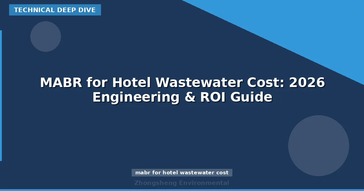 MABR for Hotel Wastewater Cost: 2026 Engineering & ROI Guide