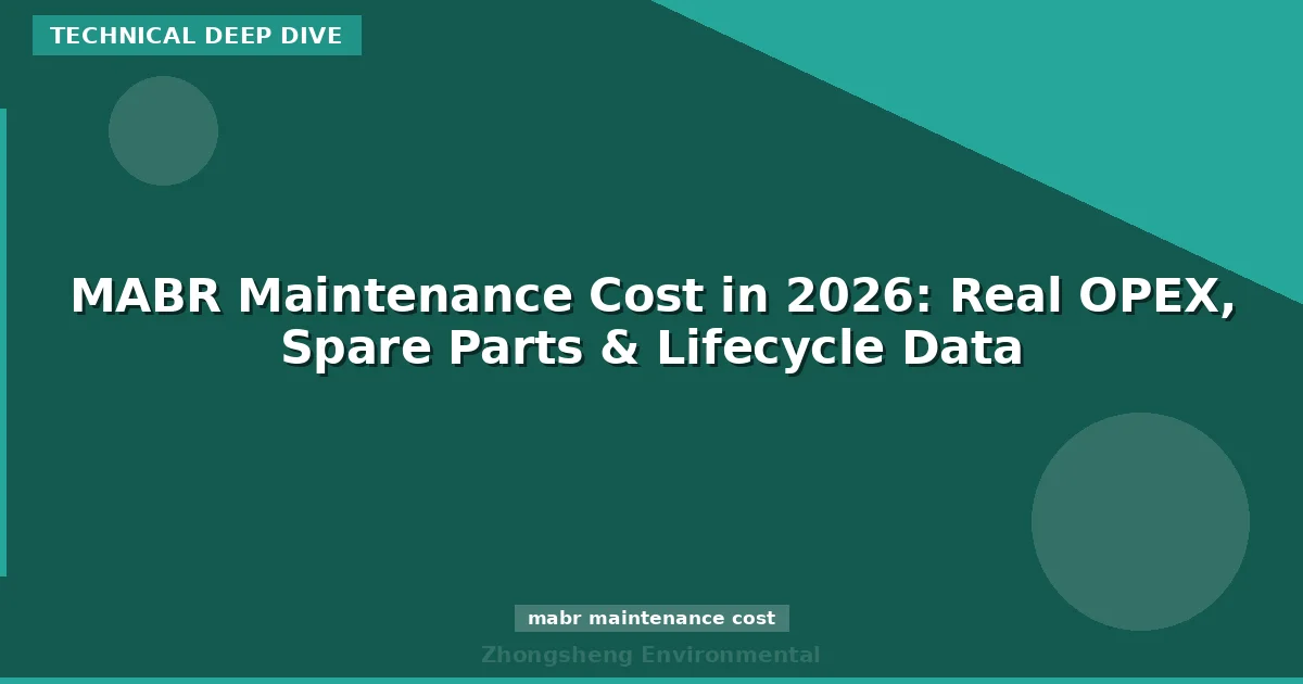 MABR Maintenance Cost in 2026: Real OPEX, Spare Parts & Lifecycle Data