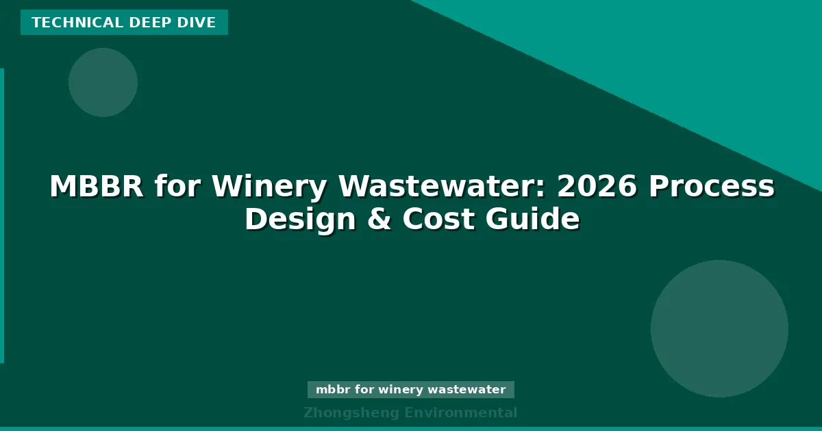 MBBR for Winery Wastewater: 2026 Process Design & Cost Guide