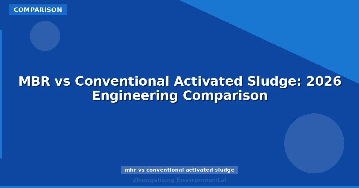 MBR vs Conventional Activated Sludge: 2026 Engineering Comparison