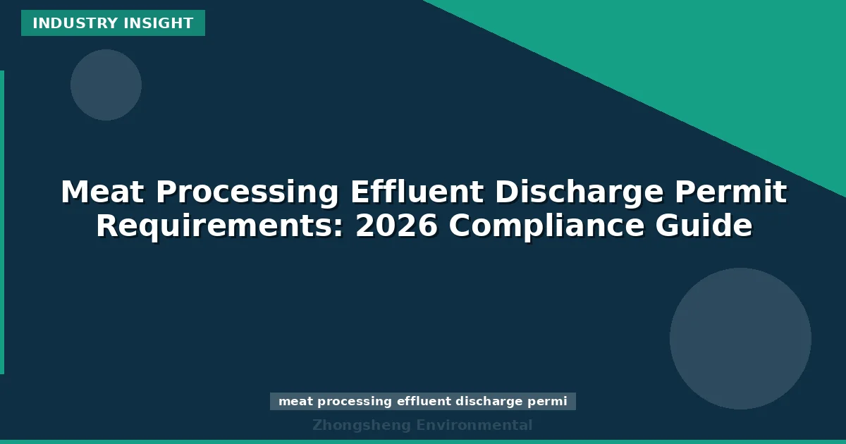 Meat Processing Effluent Discharge Permit Requirements: 2026 Compliance Guide