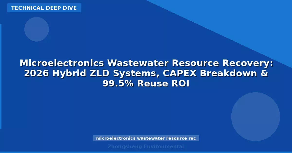 Microelectronics Wastewater Resource Recovery: 2026 Hybrid ZLD Systems, CAPEX Breakdown & 99.5% Reuse ROI
