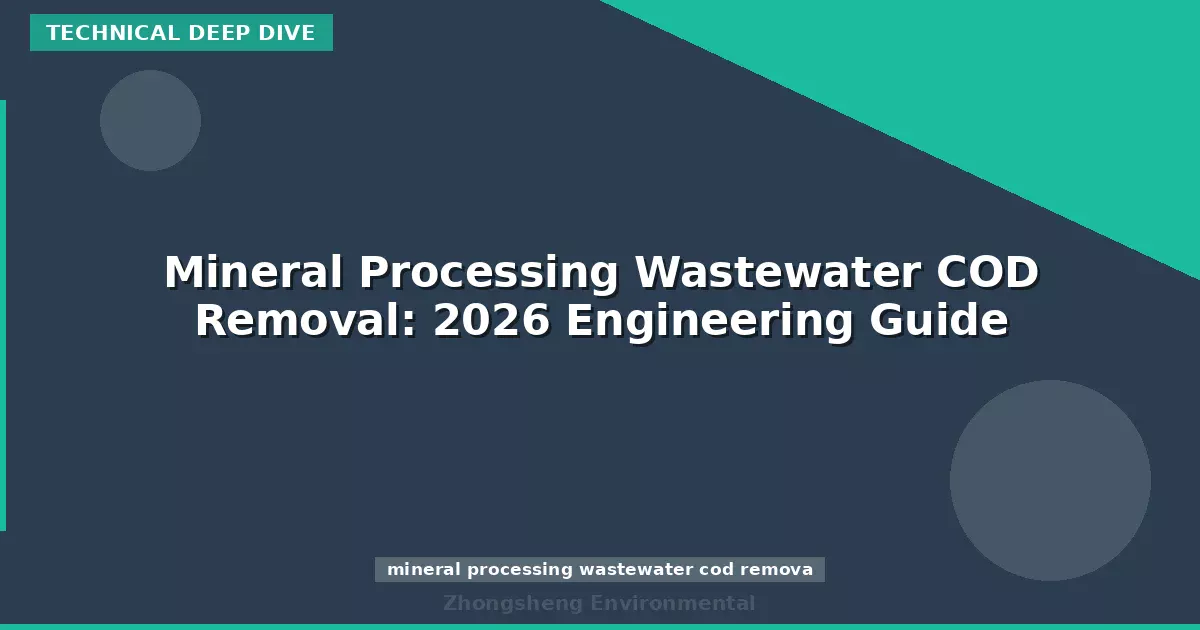 Mineral Processing Wastewater COD Removal: 2026 Engineering Guide