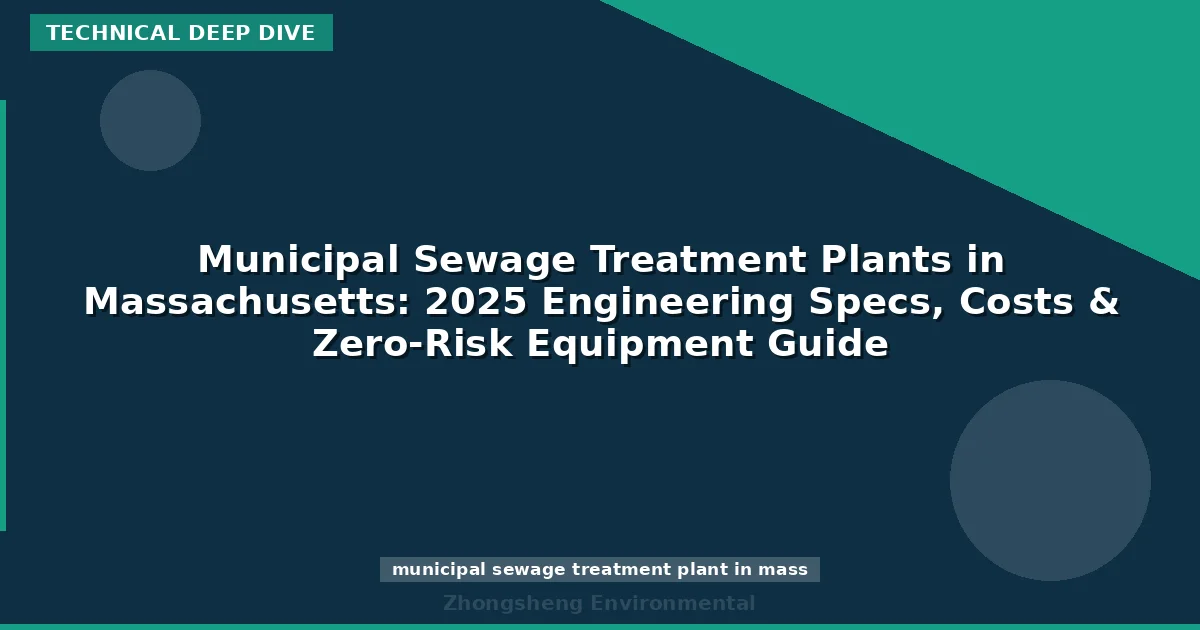Municipal Sewage Treatment Plants in Massachusetts: 2025 Engineering Specs, Costs & Zero-Risk Equipment Guide