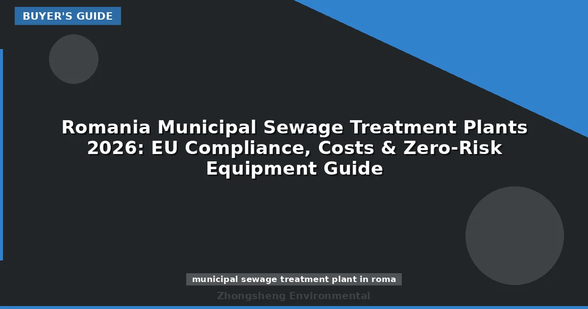 Romania Municipal Sewage Treatment Plants 2026: EU Compliance, Costs & Zero-Risk Equipment Guide