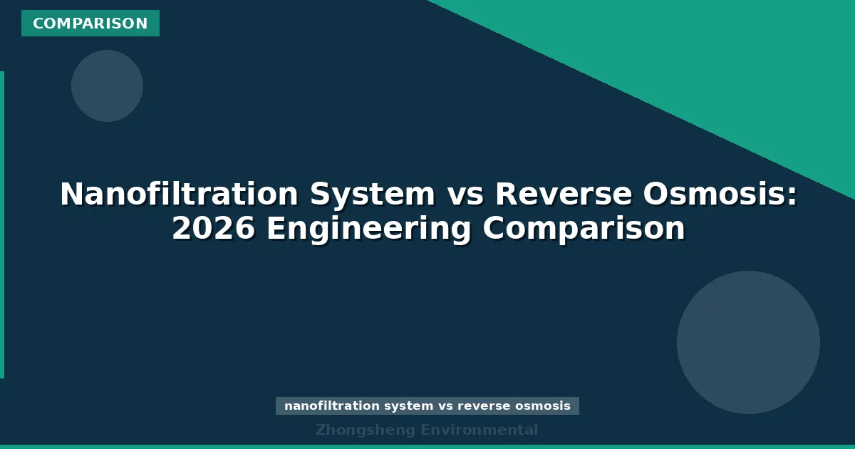 Nanofiltration System vs Reverse Osmosis: 2026 Engineering Comparison