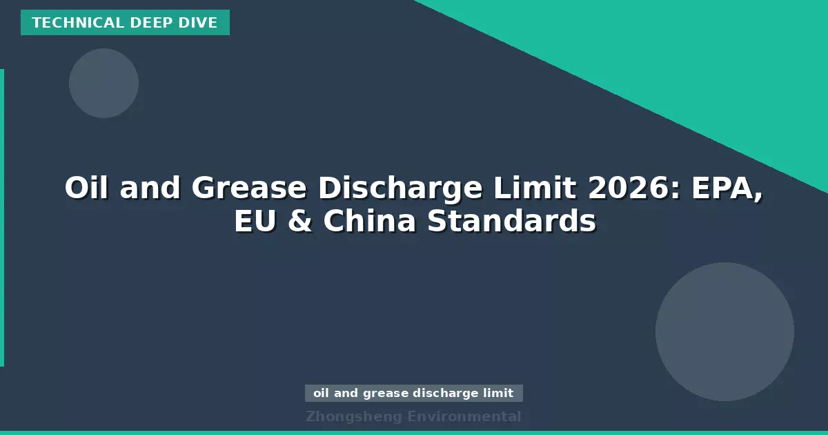 Oil and Grease Discharge Limit 2026: EPA, EU & China Standards