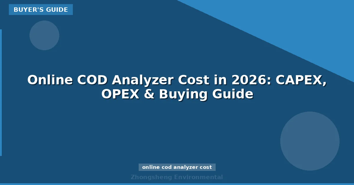 Online COD Analyzer Cost in 2026: CAPEX, OPEX & Buying Guide