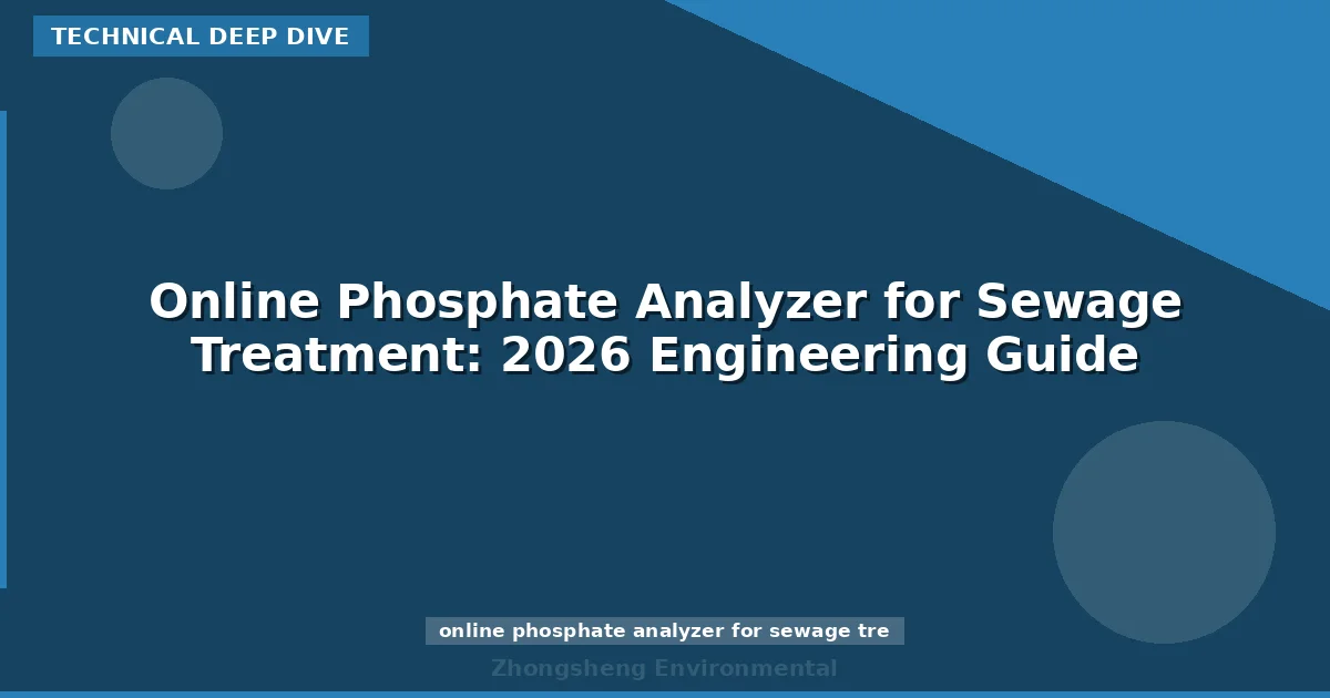 Online Phosphate Analyzer for Sewage Treatment: 2026 Engineering Guide