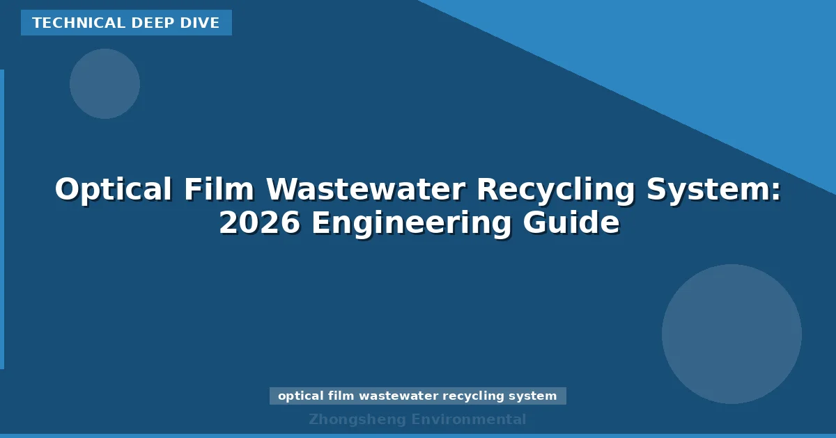 Optical Film Wastewater Recycling System: 2026 Engineering Guide