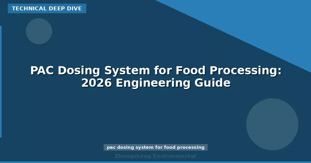 PAC Dosing System for Food Processing: 2026 Engineering Guide