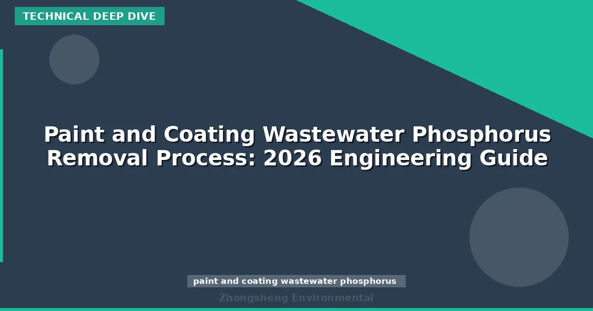 Paint and Coating Wastewater Phosphorus Removal Process: 2026 Engineering Guide