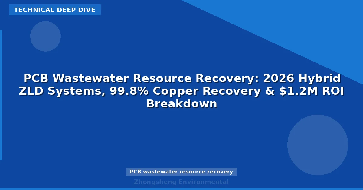 PCB Wastewater Resource Recovery: 2026 Hybrid ZLD Systems, 99.8% Copper Recovery & $1.2M ROI Breakdown