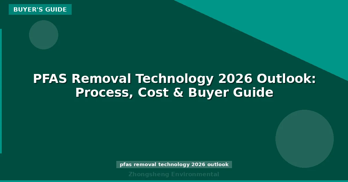 PFAS Removal Technology 2026 Outlook: Process, Cost & Buyer Guide
