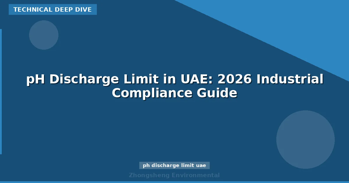 pH Discharge Limit in UAE: 2026 Industrial Compliance Guide