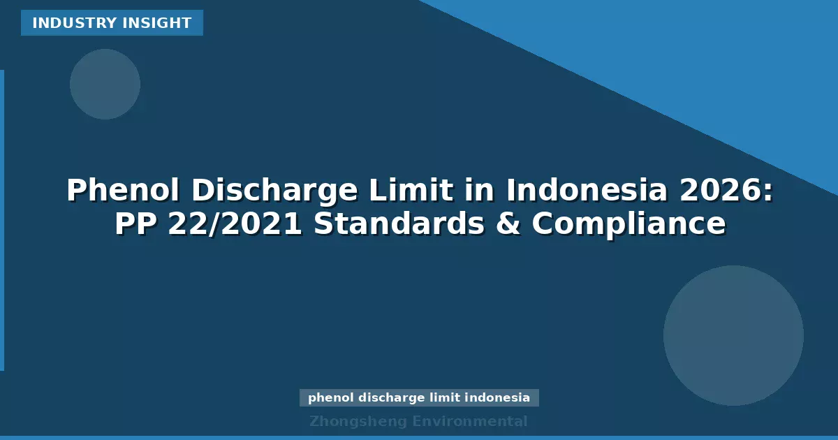 Phenol Discharge Limit in Indonesia 2026: PP 22/2021 Standards & Compliance