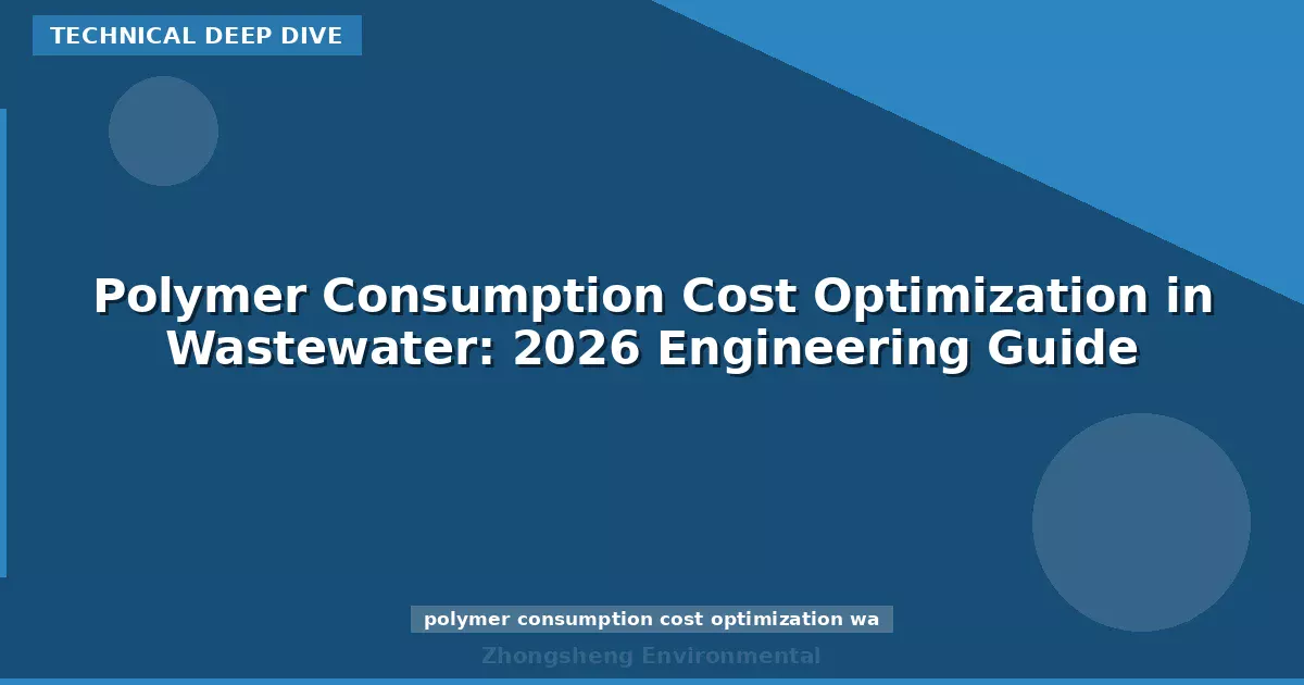 Polymer Consumption Cost Optimization in Wastewater: 2026 Engineering Guide