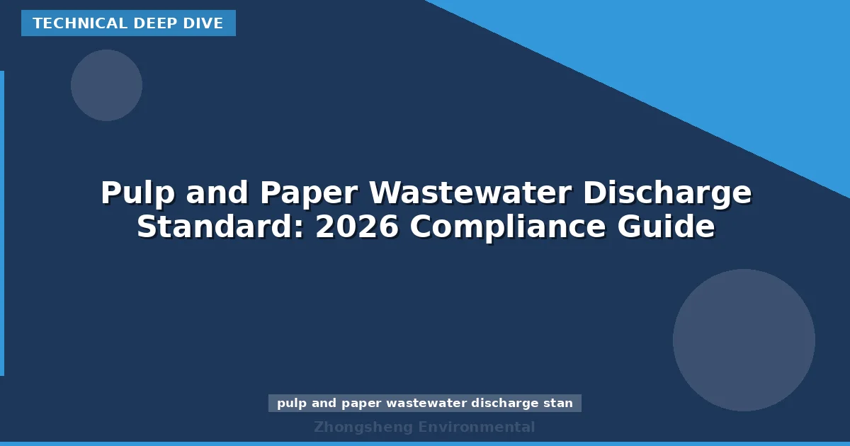 Pulp and Paper Wastewater Discharge Standard: 2026 Compliance Guide