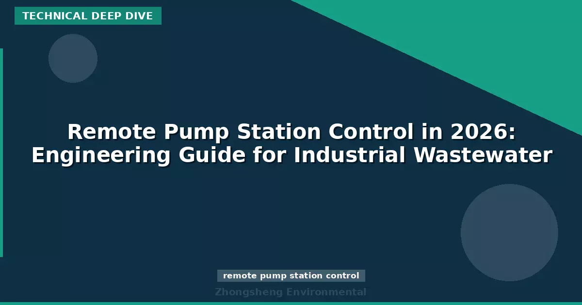 Remote Pump Station Control in 2026: Engineering Guide for Industrial Wastewater