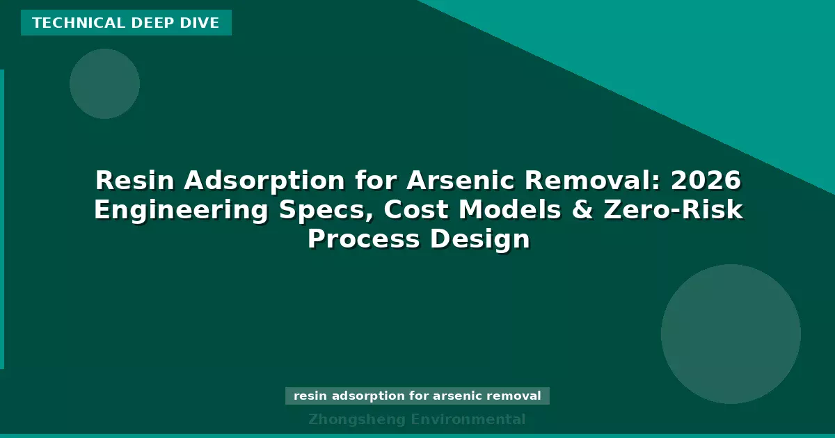 Resin Adsorption for Arsenic Removal: 2026 Engineering Specs, Cost Models & Zero-Risk Process Design