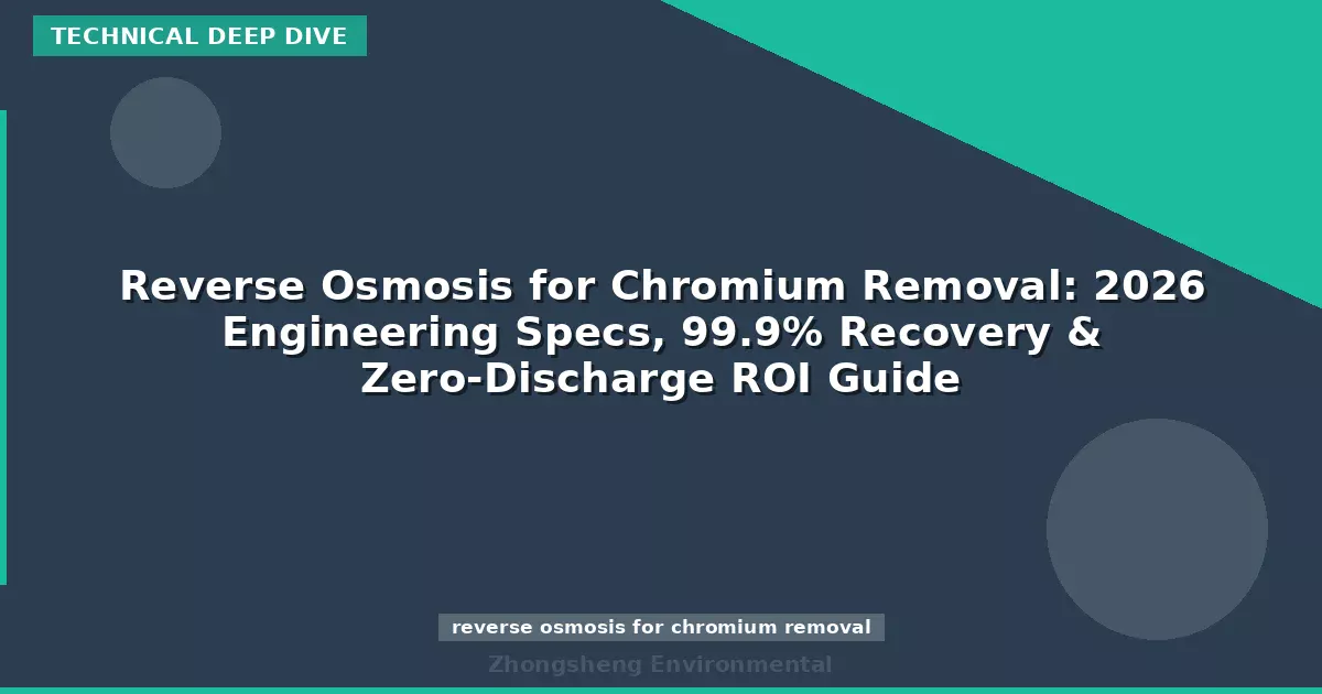 Reverse Osmosis for Chromium Removal: 2026 Engineering Specs, 99.9% Recovery & Zero-Discharge ROI Guide