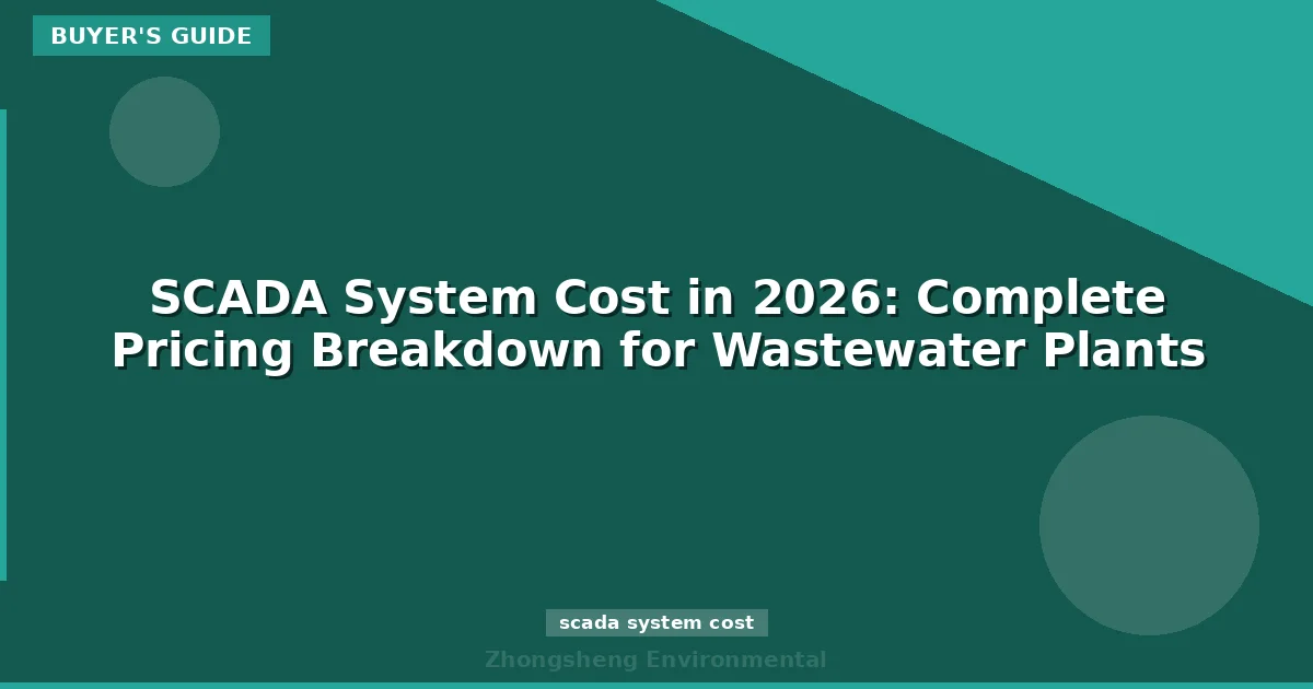 SCADA System Cost in 2026: Complete Pricing Breakdown for Wastewater Plants