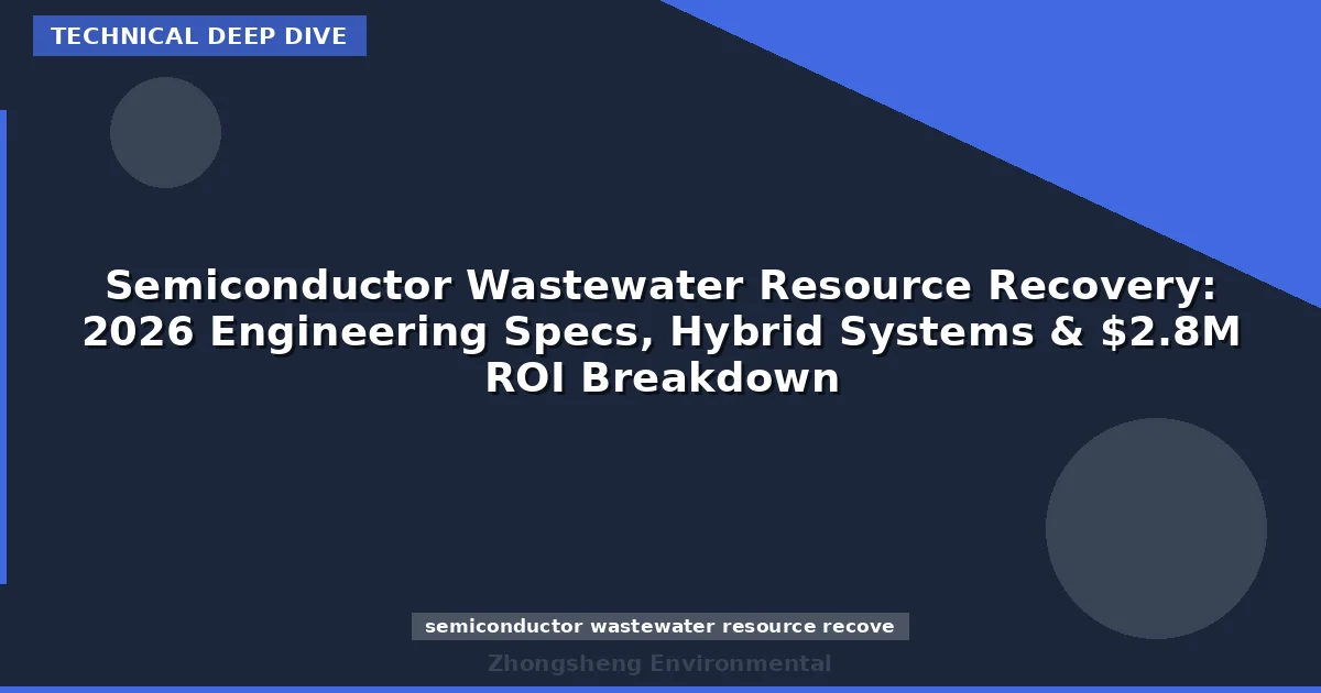 Semiconductor Wastewater Resource Recovery: 2026 Engineering Specs, Hybrid Systems & $2.8M ROI Breakdown