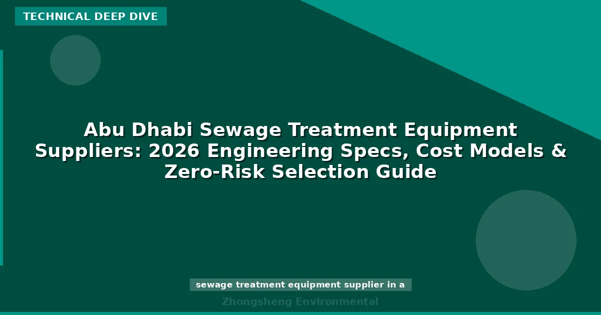 Abu Dhabi Sewage Treatment Equipment Suppliers: 2026 Engineering Specs, Cost Models & Zero-Risk Selection Guide