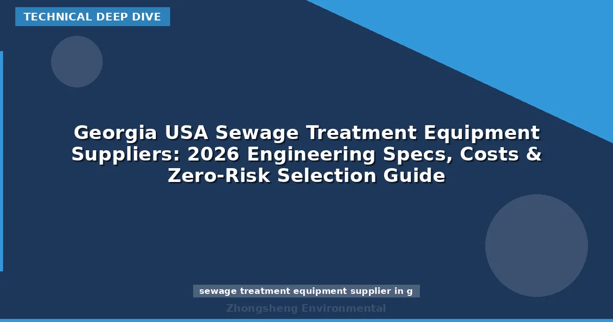 Georgia USA Sewage Treatment Equipment Suppliers: 2026 Engineering Specs, Costs & Zero-Risk Selection Guide