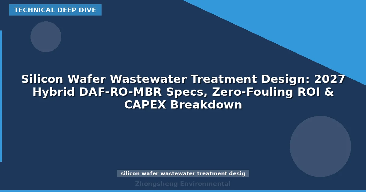 Silicon Wafer Wastewater Treatment Design: 2027 Hybrid DAF-RO-MBR Specs, Zero-Fouling ROI & CAPEX Breakdown