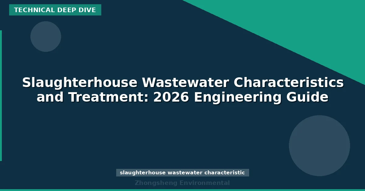 Slaughterhouse Wastewater Characteristics and Treatment: 2026 Engineering Guide