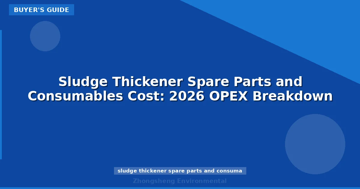 Sludge Thickener Spare Parts and Consumables Cost: 2026 OPEX Breakdown