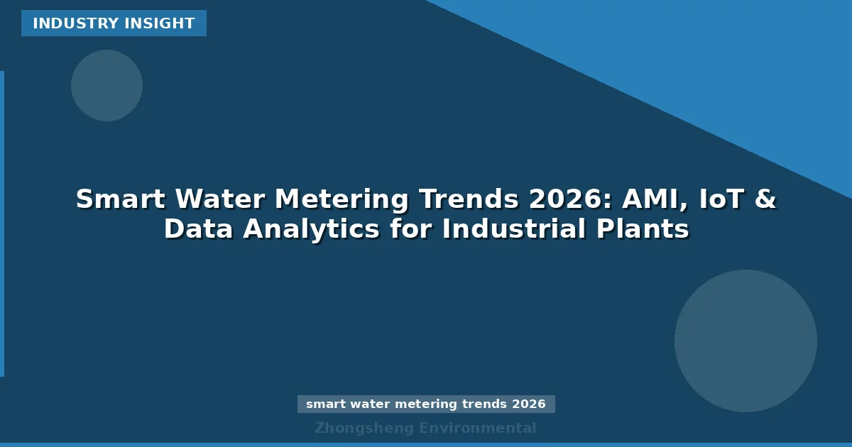 Smart Water Metering Trends 2026: AMI, IoT & Data Analytics for Industrial Plants
