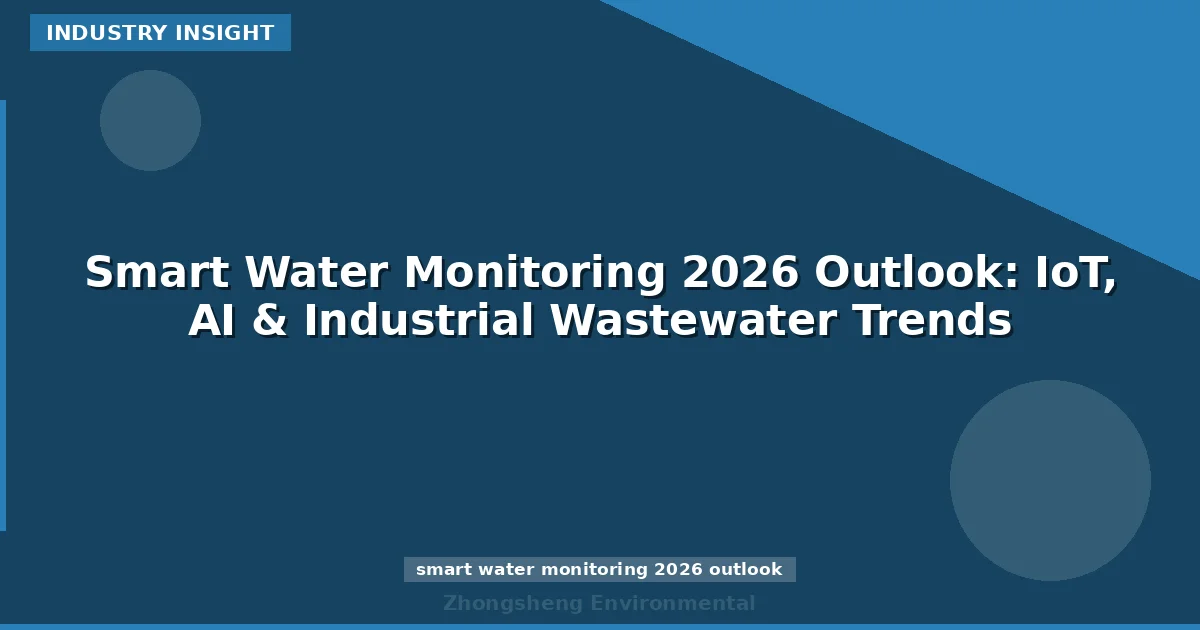 Smart Water Monitoring 2026 Outlook: IoT, AI & Industrial Wastewater Trends