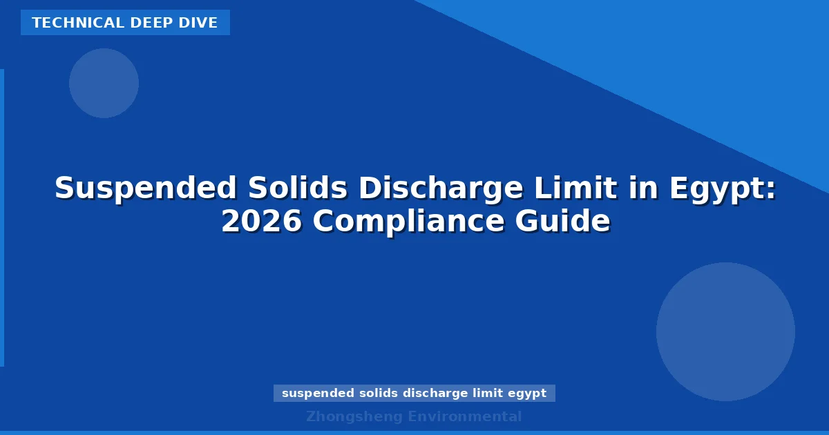 Suspended Solids Discharge Limit in Egypt: 2026 Compliance Guide
